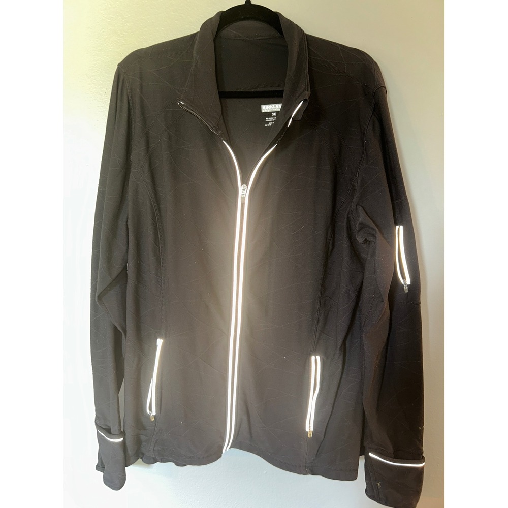 Kirkland Signature Active Jacket Womens Size 3X Black Reflective Gorpcore Sporty